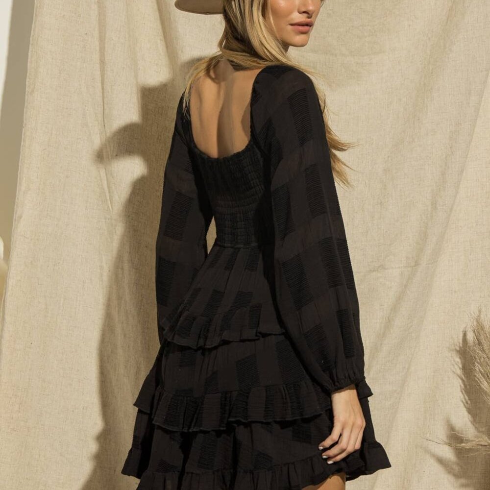 Baevely Liz Square Neck Mini Dress
